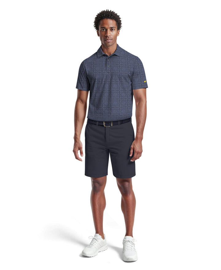 Men's Tile Print Polo (Mood Indigo) 