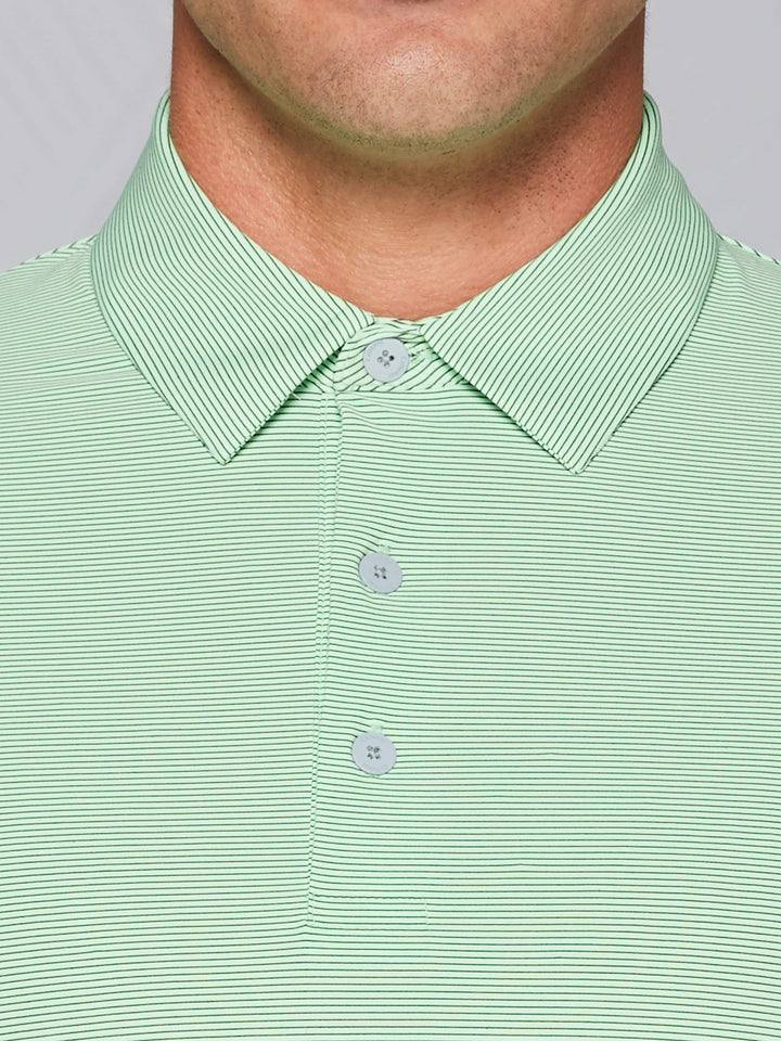 Men's Tour Authentic Heather Striped Polo