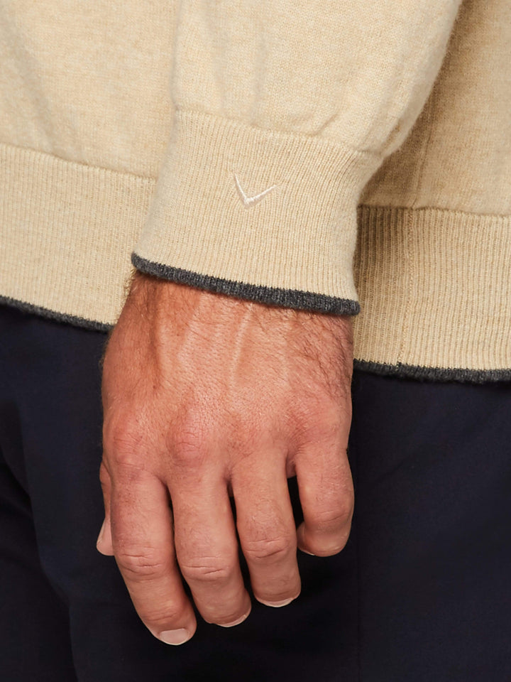 Men's Tour Authentic Quarter Zip Cashmere Golf Windstopper