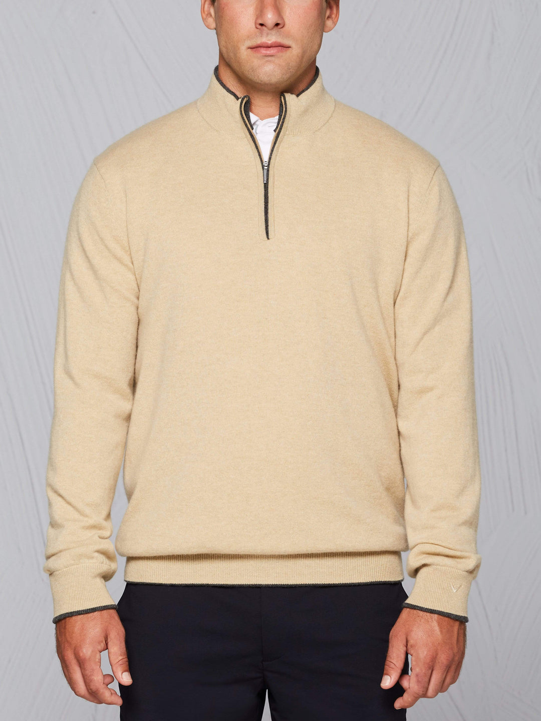 Men's Tour Authentic Quarter Zip Cashmere Golf Windstopper