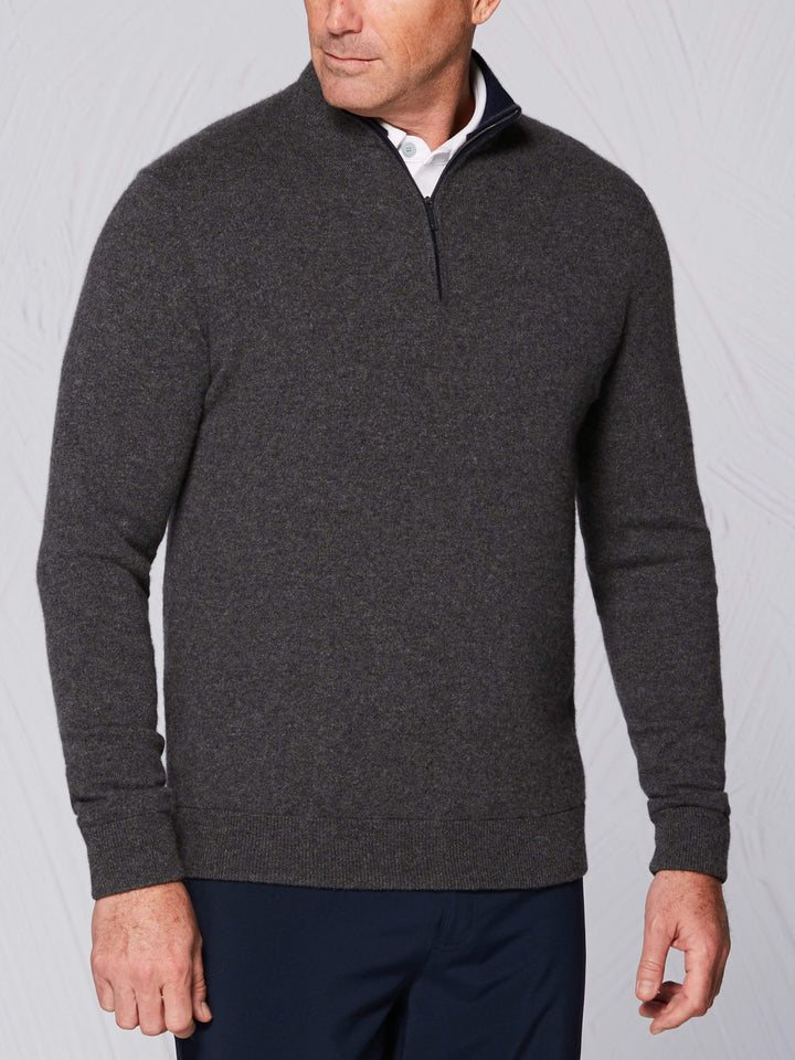 Men's Tour Authentic Quarter Zip Cashmere Golf Windstopper