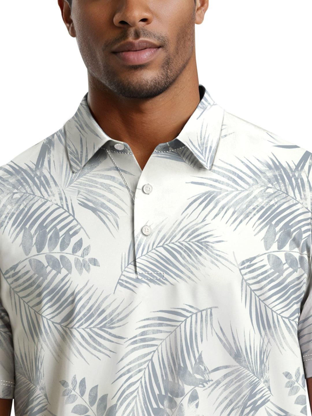 Men's Tropical Leaf Polo