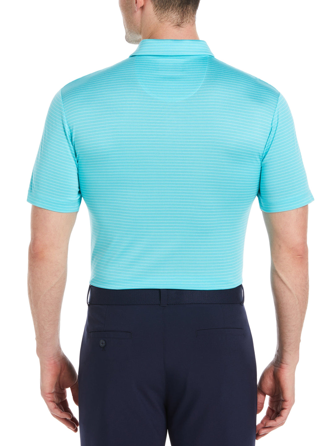 Men's Two Color Stripe Golf Polo