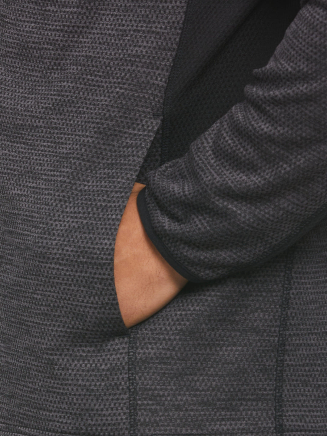 Men's Two Tone Space Dye Full Zip Golf Pullover