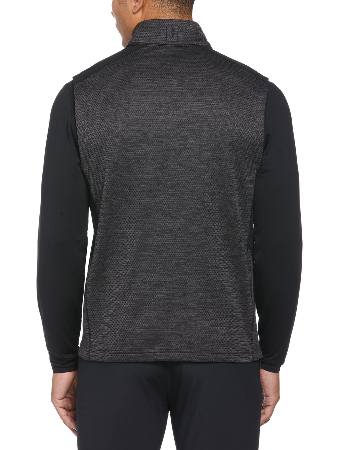 Men's Two Tone Space Dye Full Zip Golf Vest