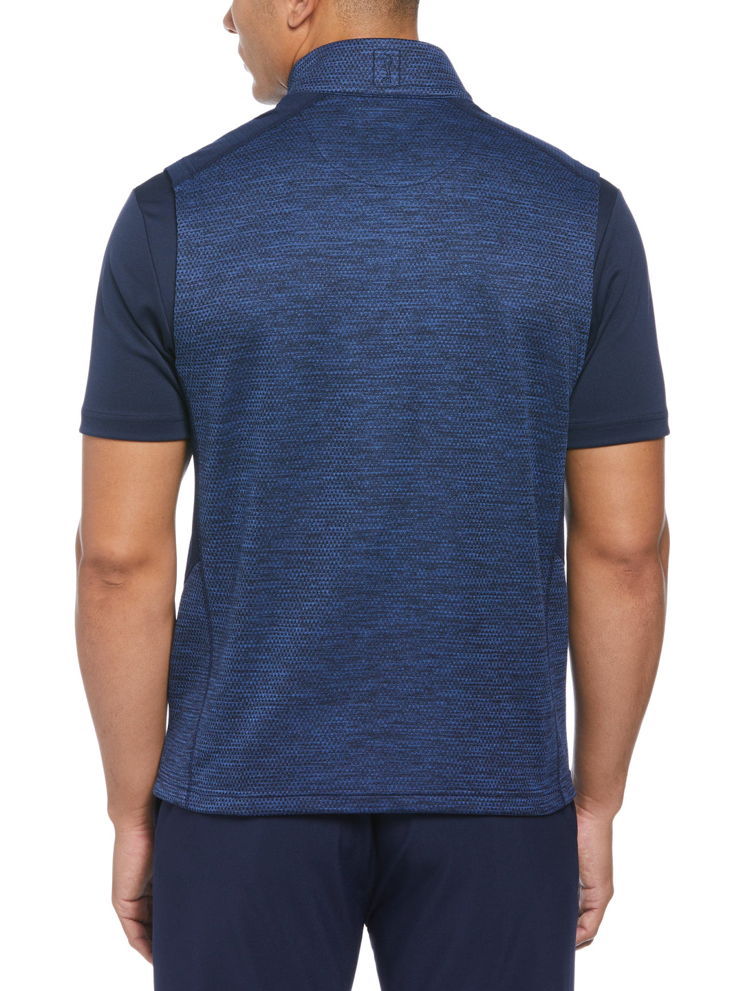 Men's Two Tone Space Dye Full Zip Golf Vest