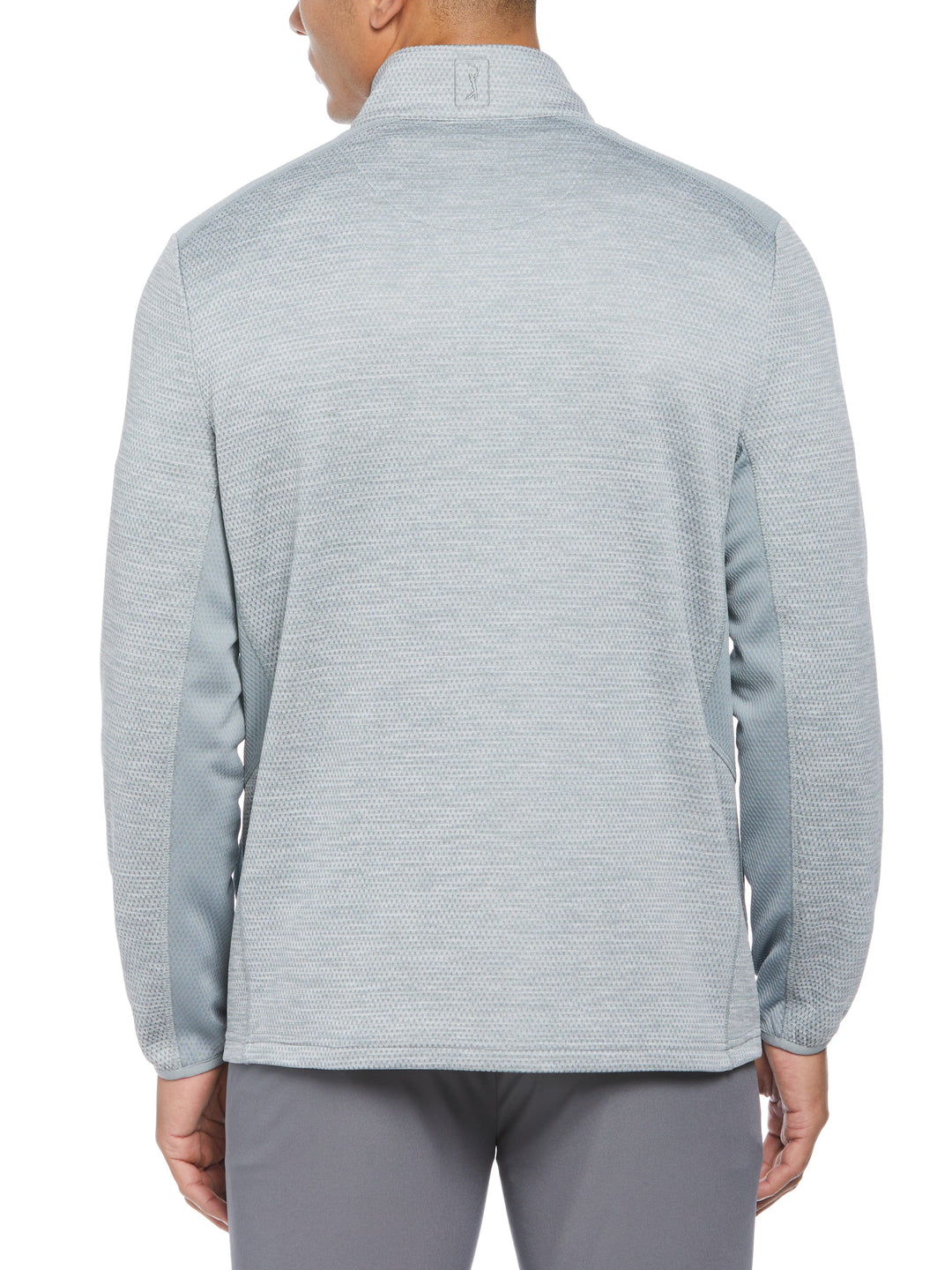 Men's Two Tone Space Dye Quarter Zip Golf Pullover