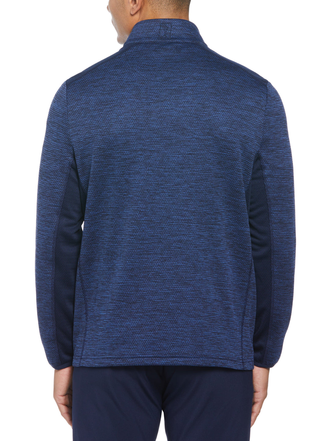 Men's Two Tone Space Dye Quarter Zip Golf Pullover