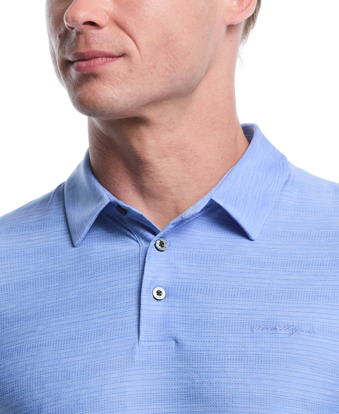 Ventilated Golf Polo (Cornflower Bl Htr) 