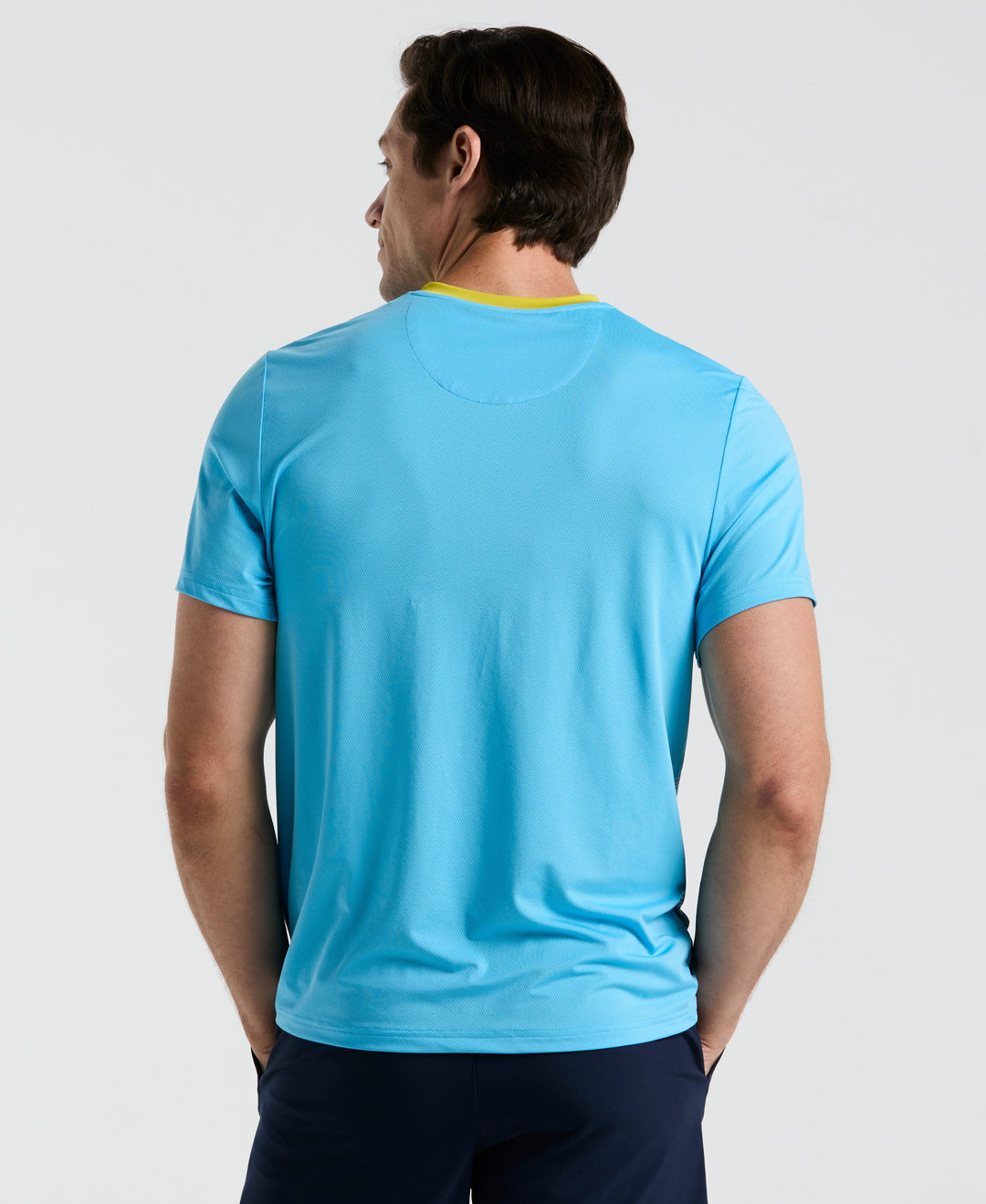 Ventilated Ombre Print Tennis Tee (Blue Grotto) 