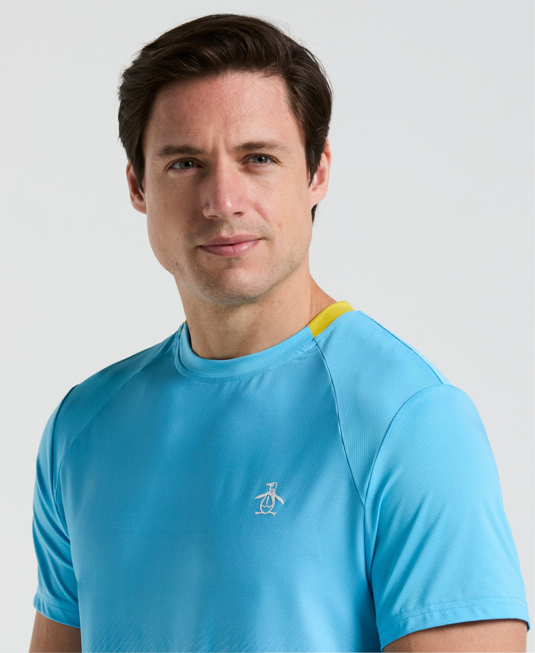 Ventilated Ombre Print Tennis Tee (Blue Grotto) 