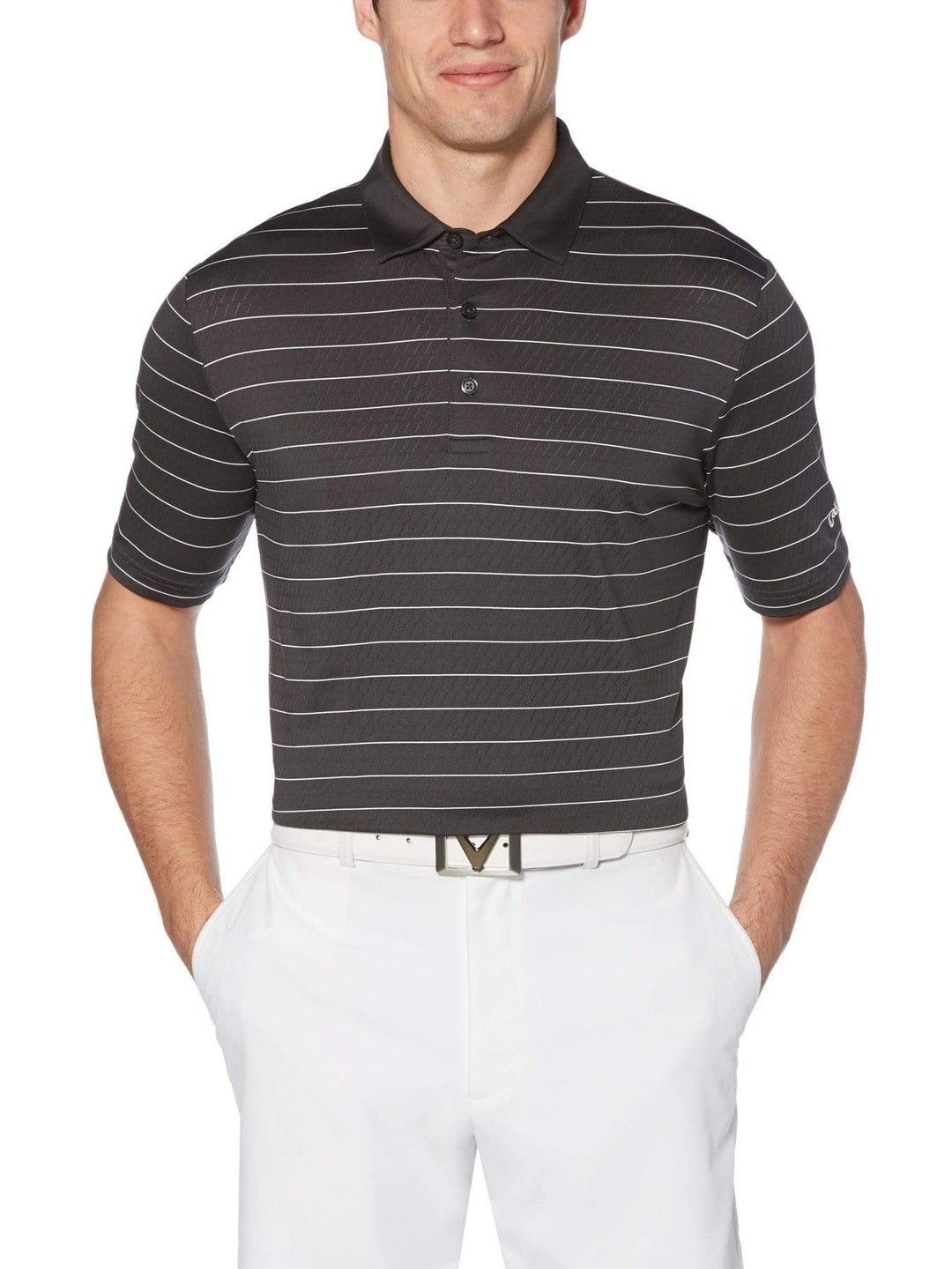 Men's Ventilated Stripe Golf Polo