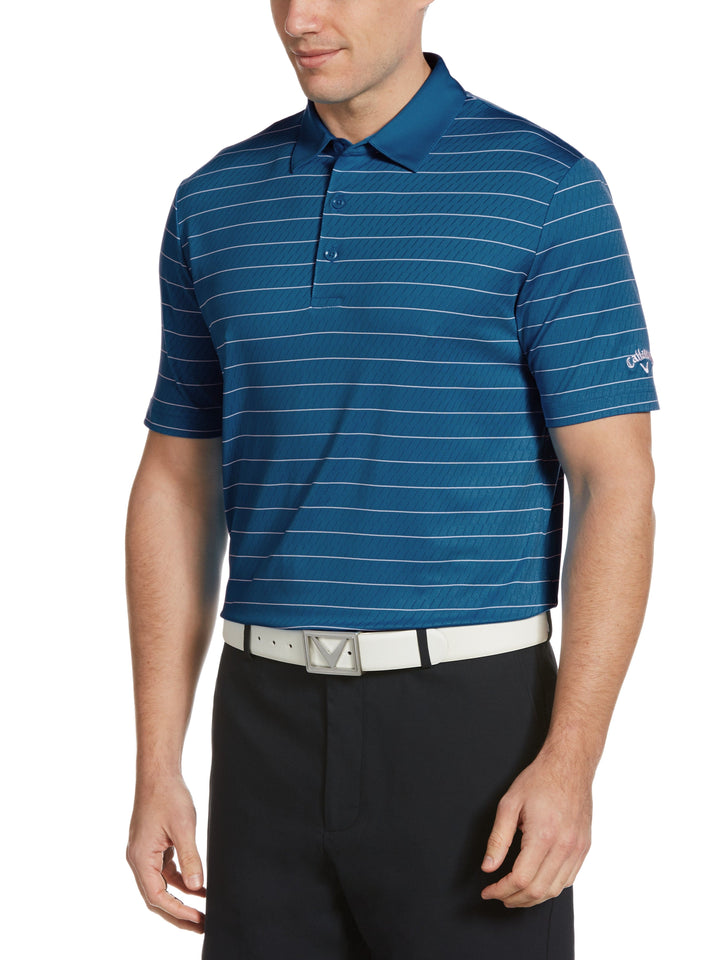 Men's Ventilated Stripe Golf Polo