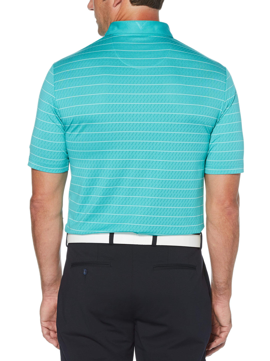 Men's Ventilated Stripe Golf Polo