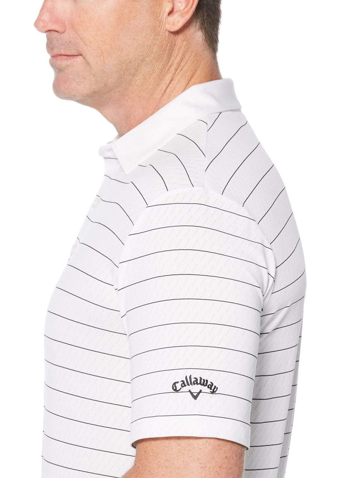 Men's Ventilated Stripe Golf Polo