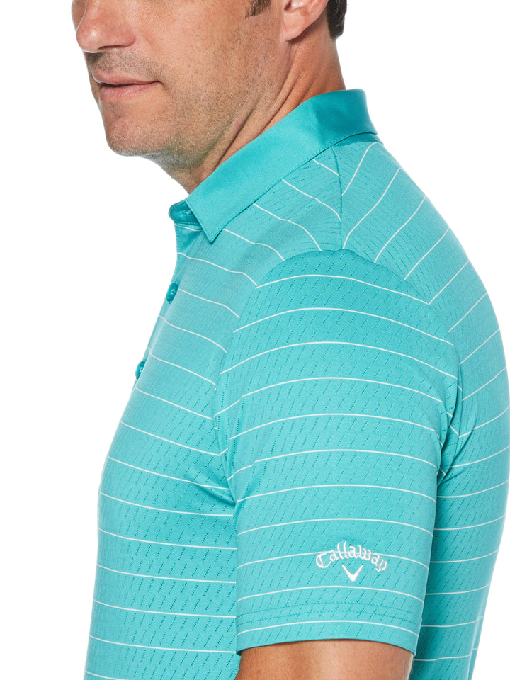 Men's Ventilated Stripe Golf Polo