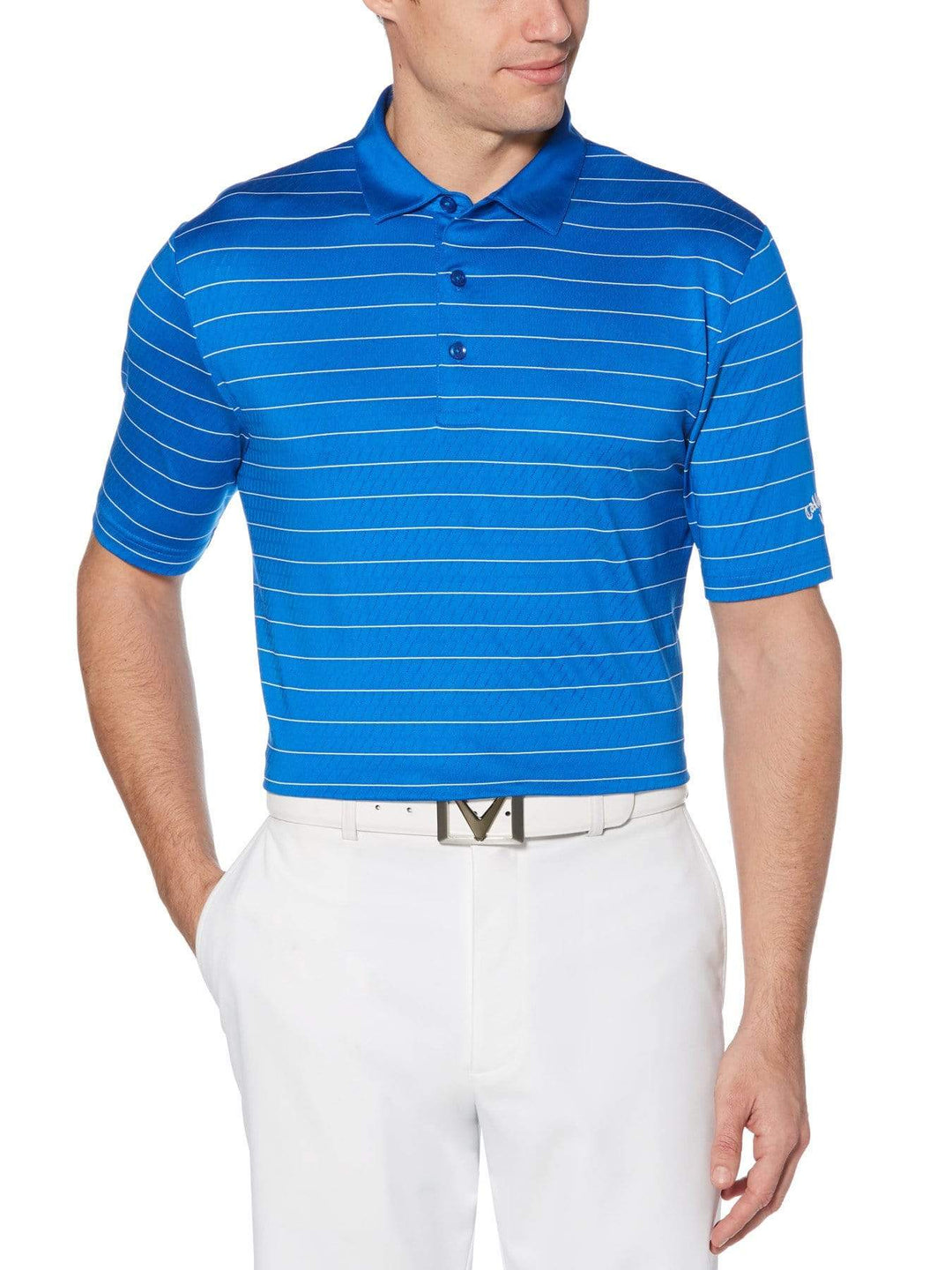 Men's Ventilated Stripe Golf Polo