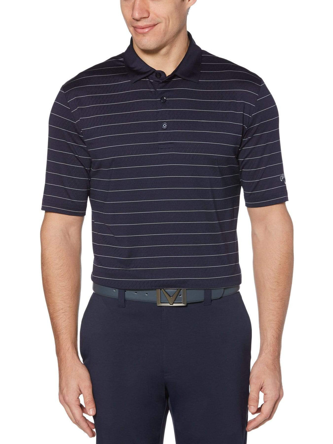 Men's Ventilated Stripe Golf Polo