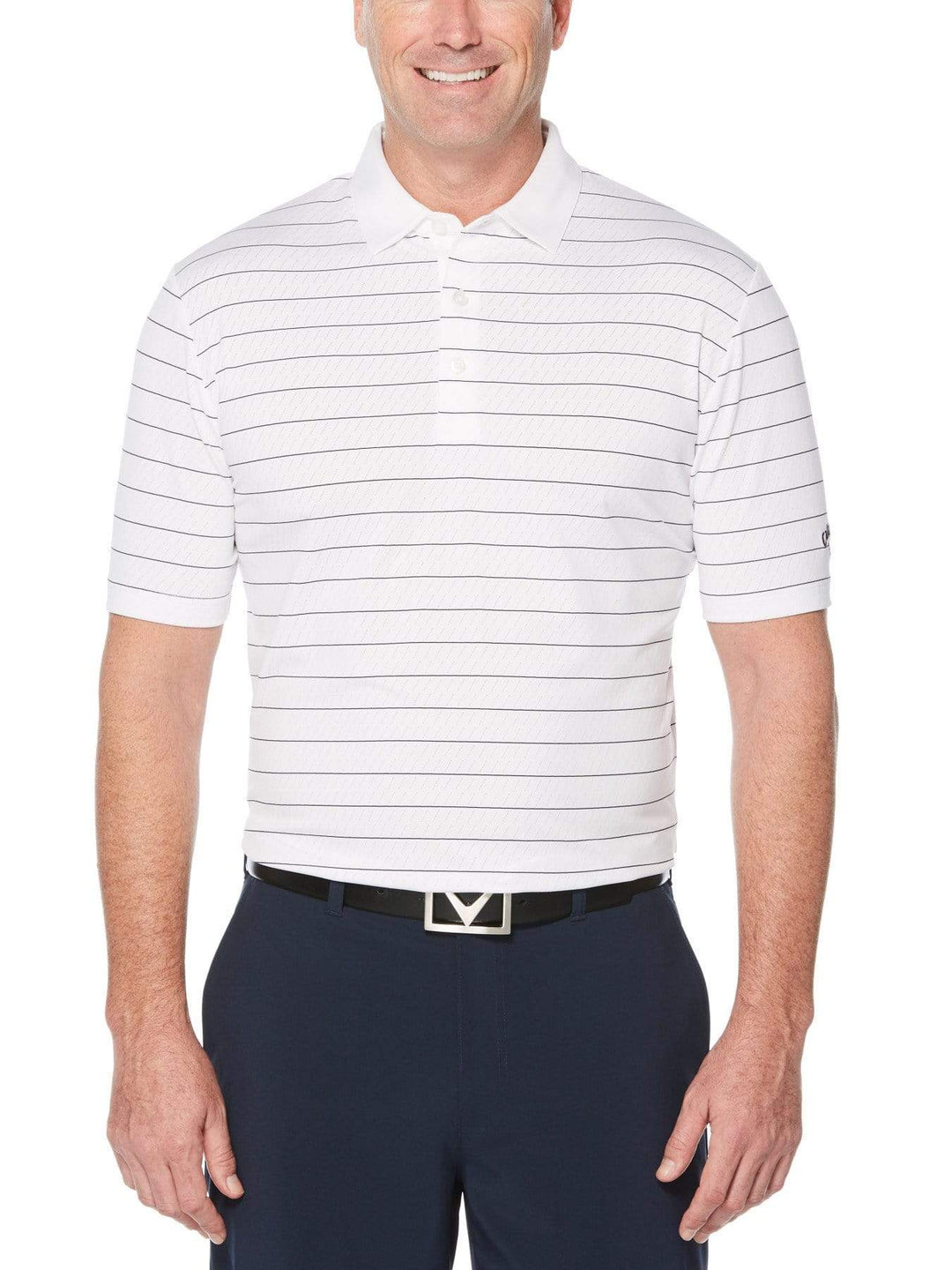 Men's Ventilated Stripe Golf Polo