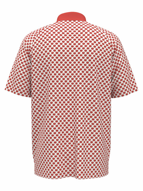 View Master Print Golf Polo (Spiced Coral) 
