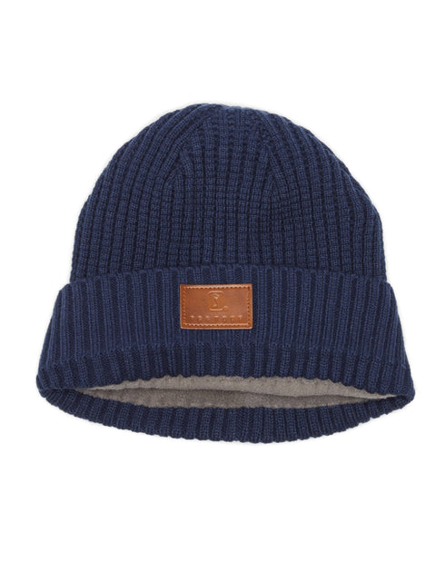Waffle Knit Beanie (Black Iris) 