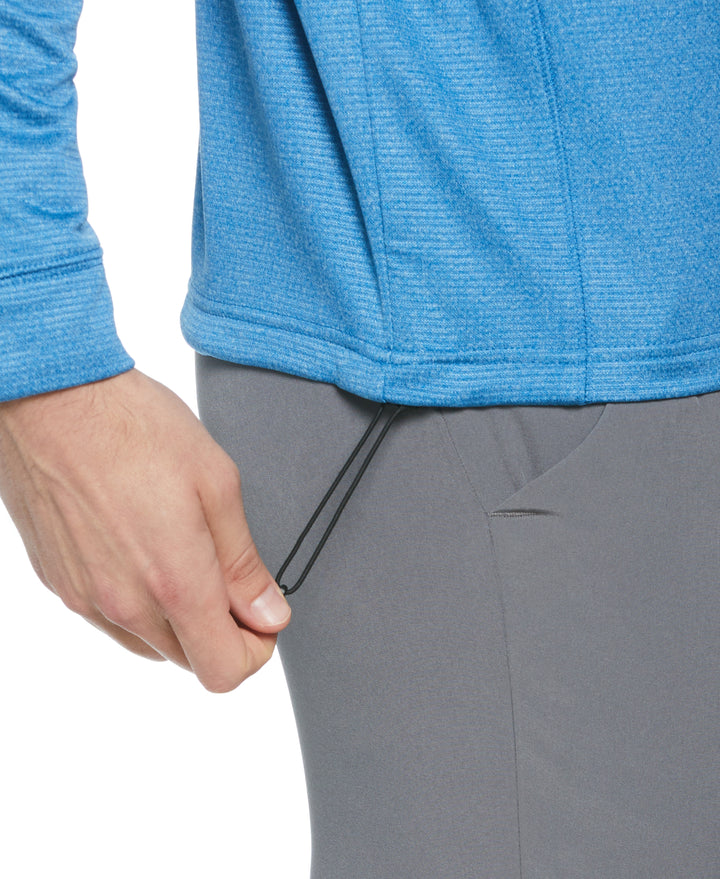 Waffle 1/4 Zip Golf Pullover (Vallarta Blue Htr) 