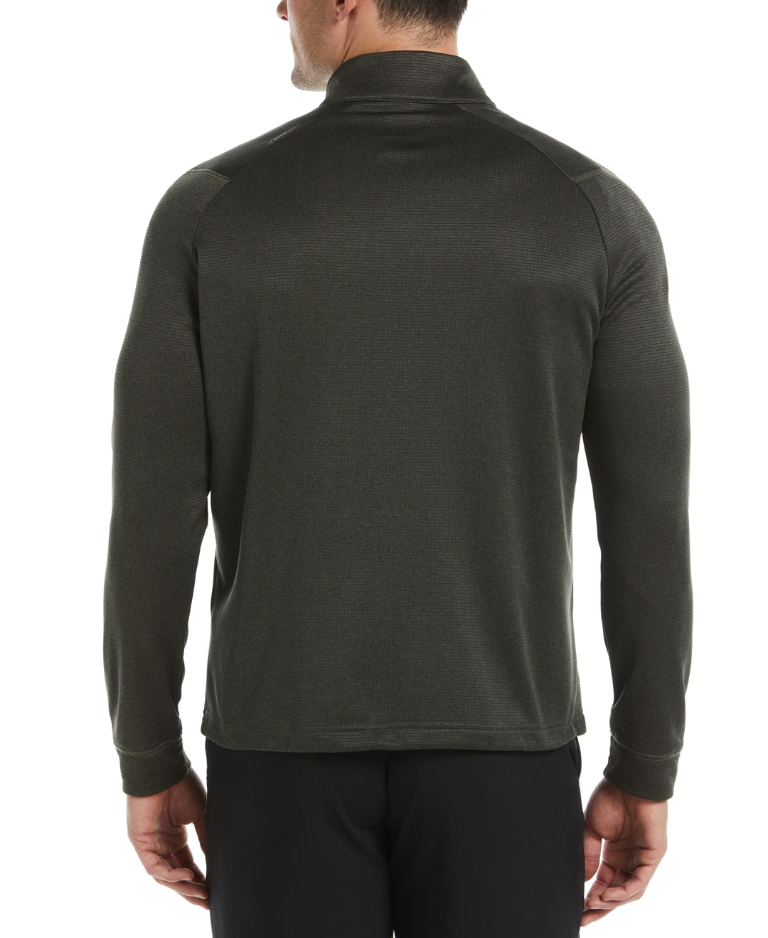 Waffle 1/4 Zip Golf Pullover (Dk Lichen Htr) 