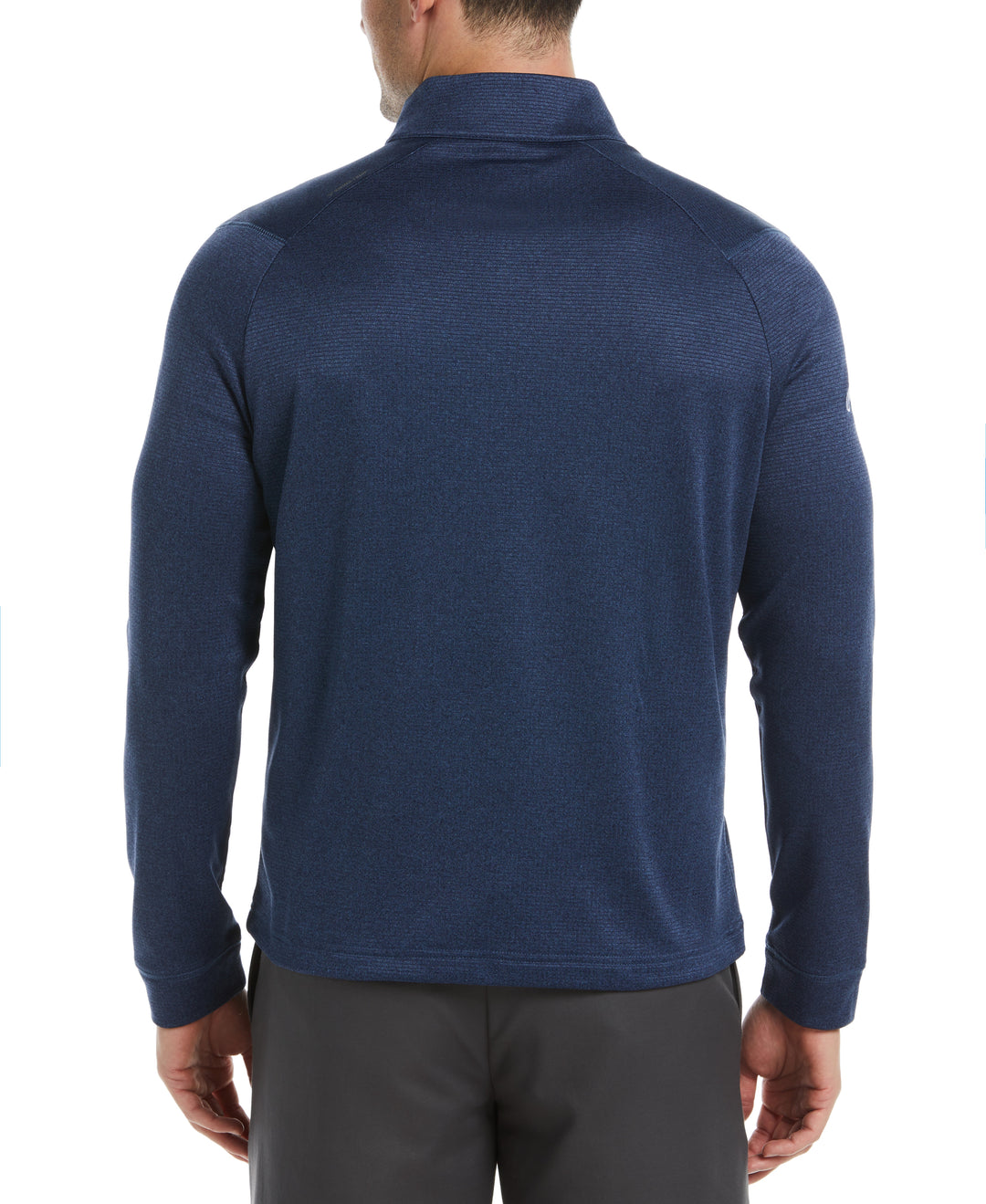 Waffle 1/4 Zip Golf Pullover (Dark Navy Htr) 