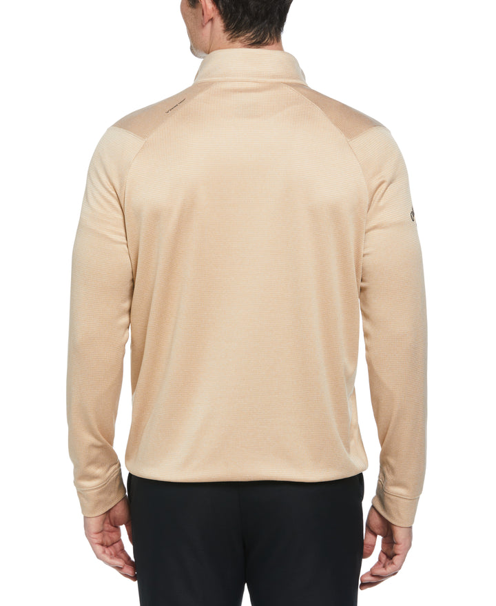 Waffle 1/4 Zip Golf Pullover (Irish Cream Htr) 