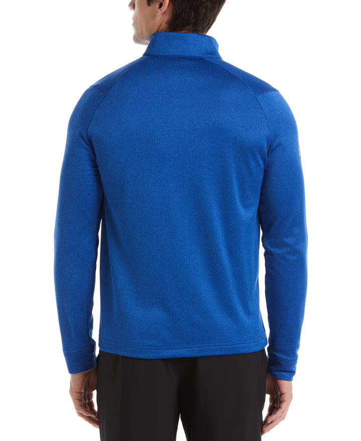 Waffle 1/4 Zip Golf Pullover (Mazarine Bl Htr) 