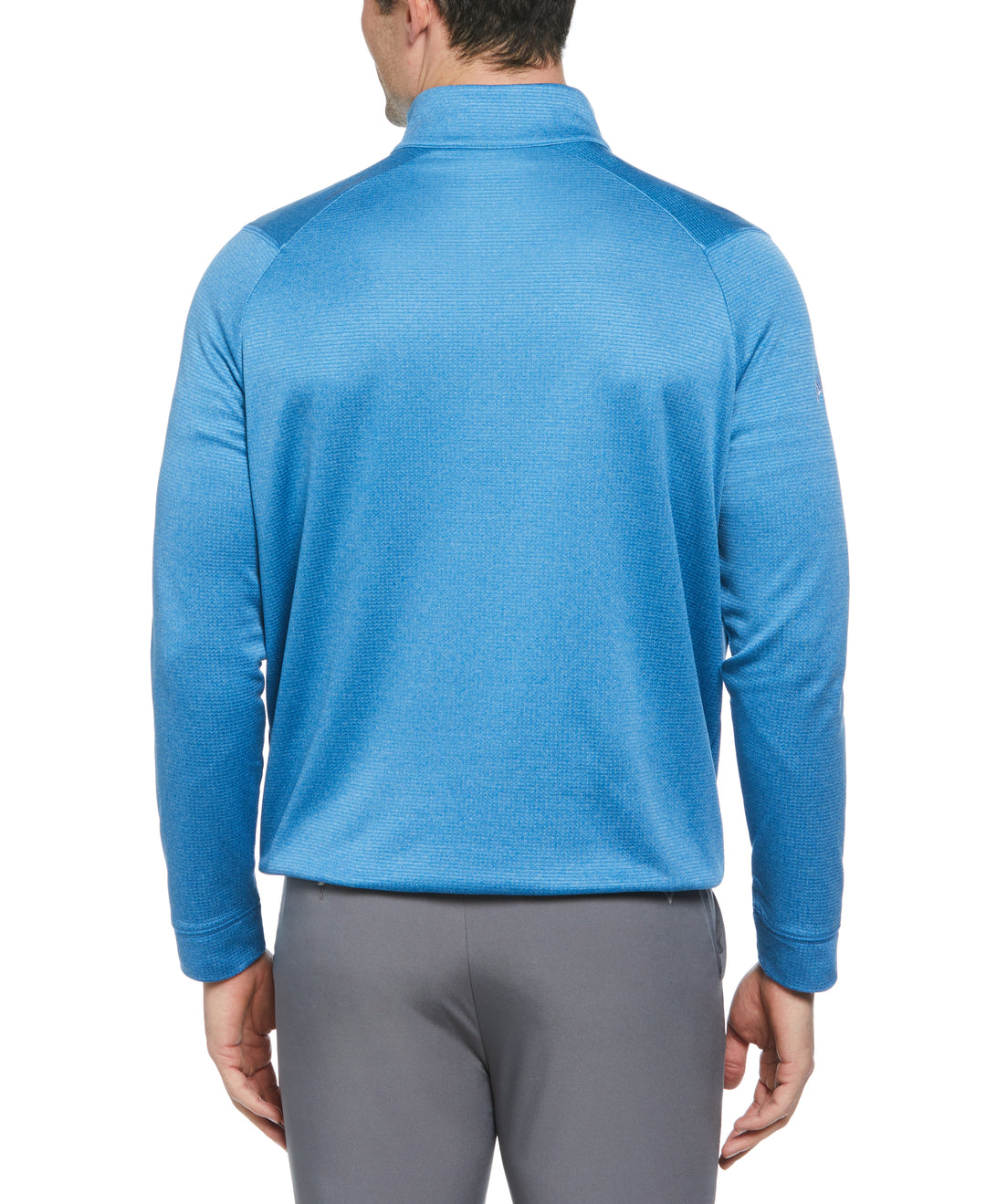 Waffle 1/4 Zip Golf Pullover (Vallarta Blue Htr) 
