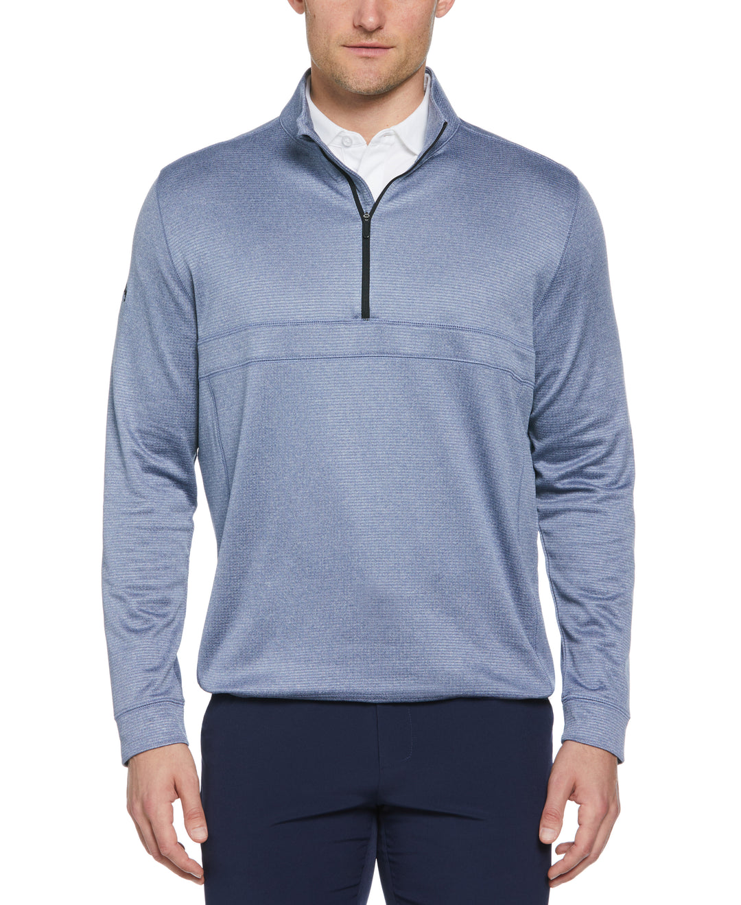Waffle 1/4 Zip Golf Pullover (Infinity Heather) 
