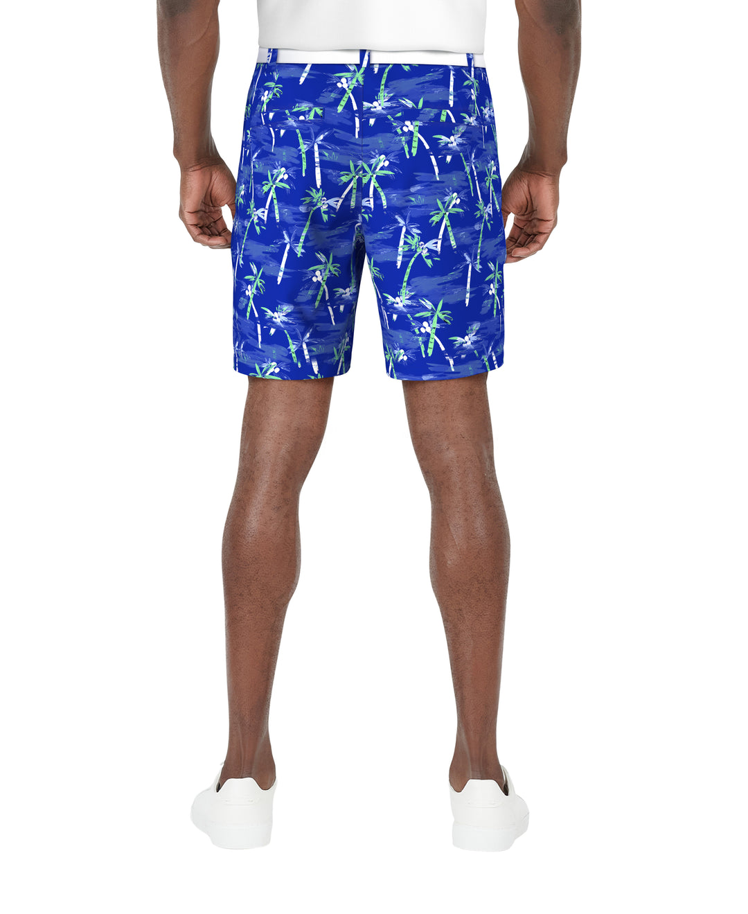 8" WATERCOLOR PALM TREES PRINTED (Princess Blue) 