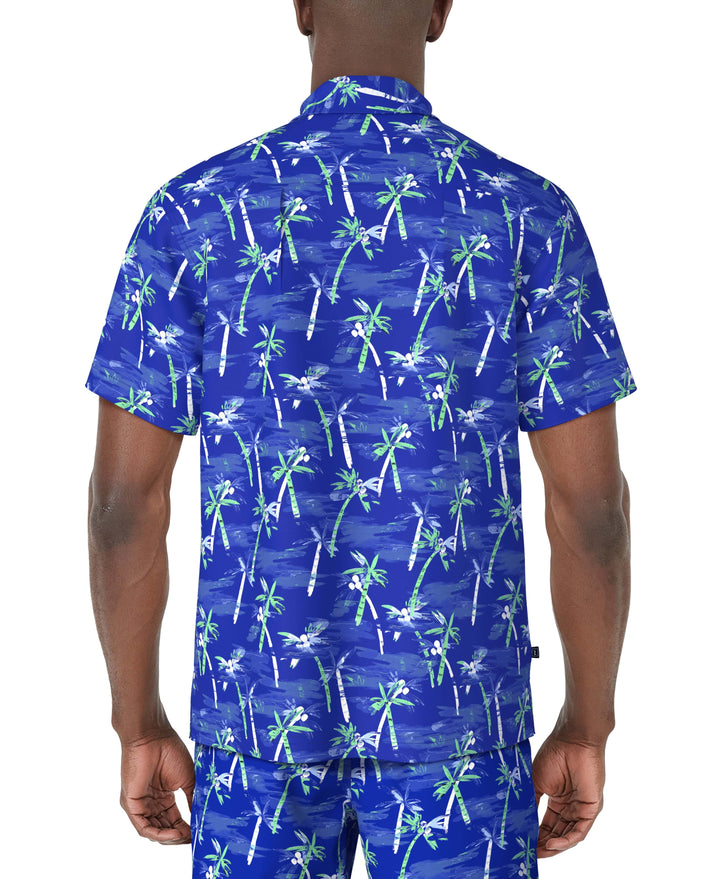 SS WATERCOLOR PALM TREES PRINTED (Princess Blue) 