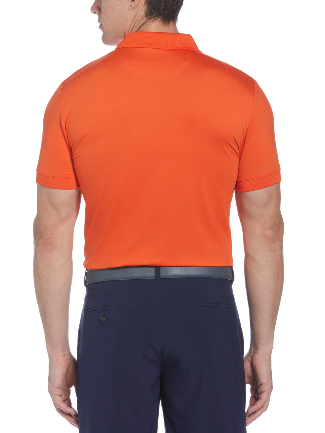 X Series Solid Ribbed Polo (Tangerine Tango) 