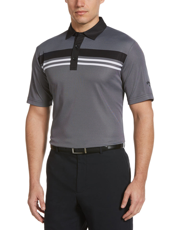 Men's Yarn Dyed Birdseye Color Block Polo