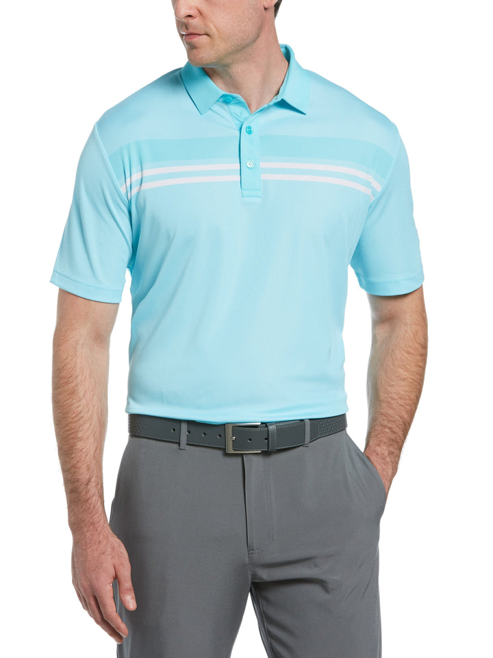 Men's Yarn Dyed Birdseye Color Block Polo