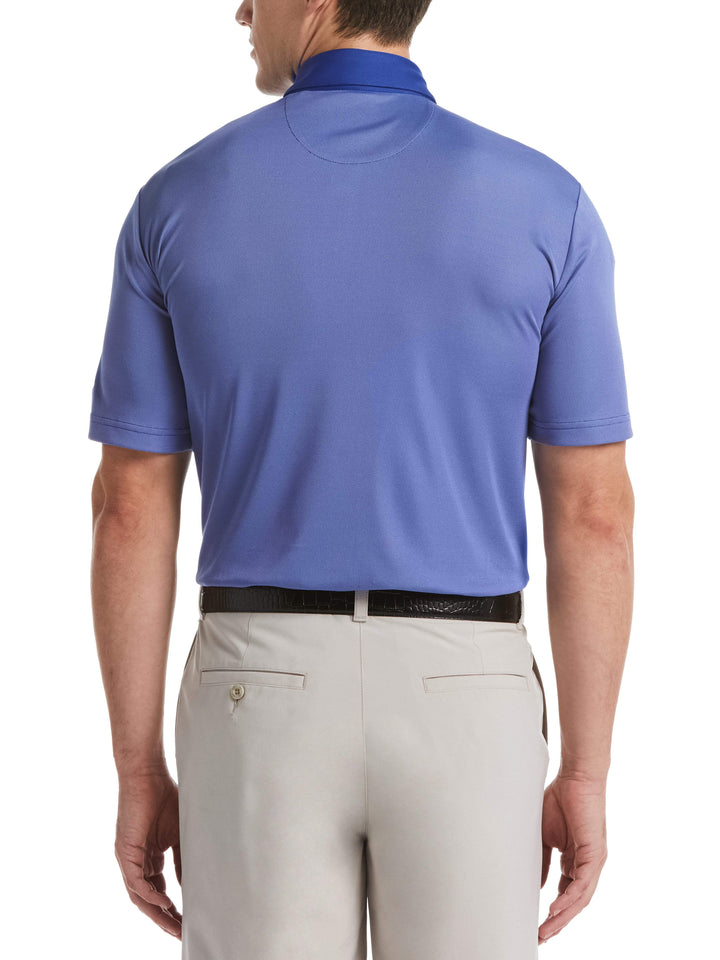 Men's Yarn Dyed Birdseye Color Block Polo