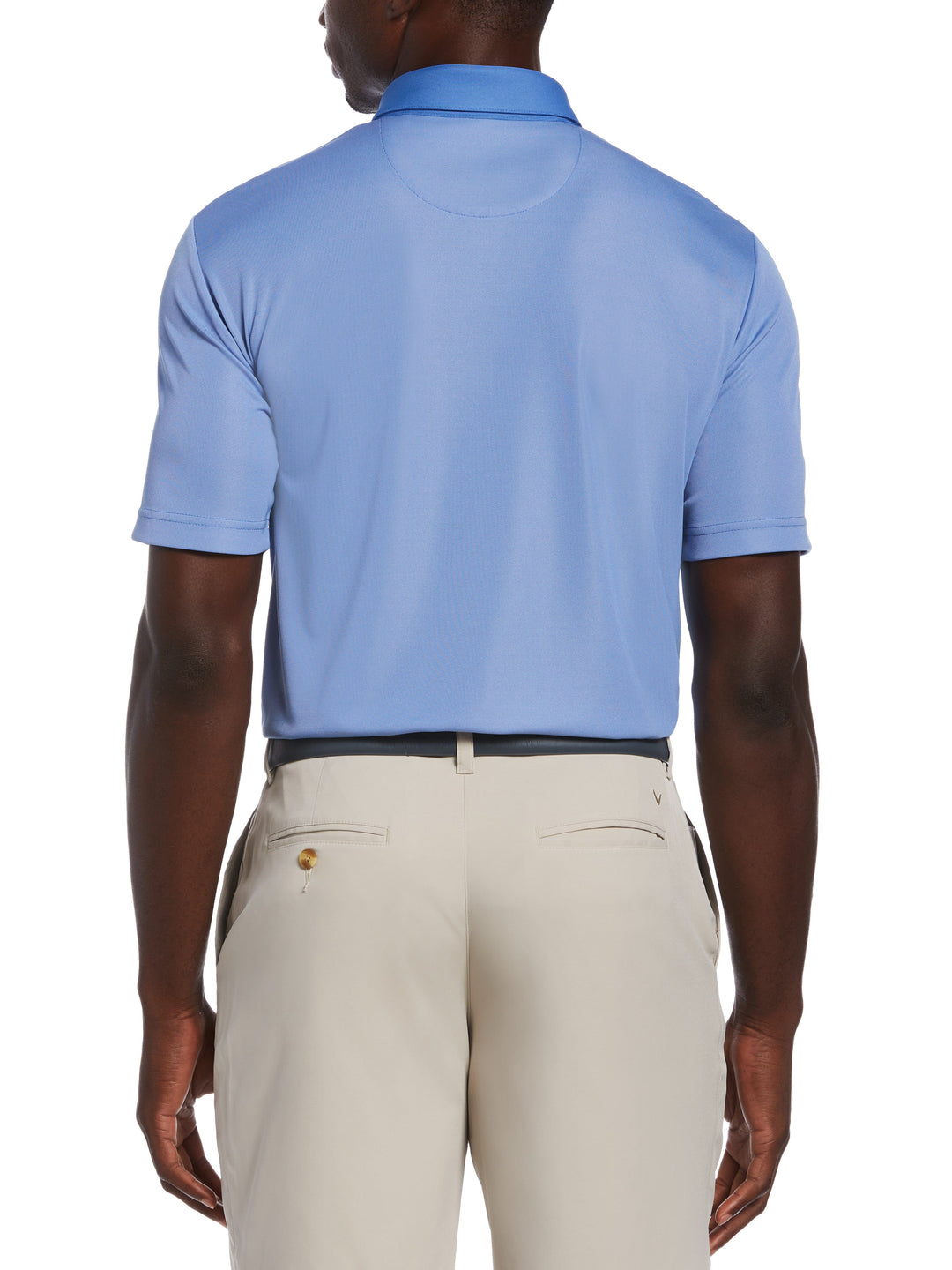 Mens Yarn Dyed Birdseye Color Block Polo (Moody) 