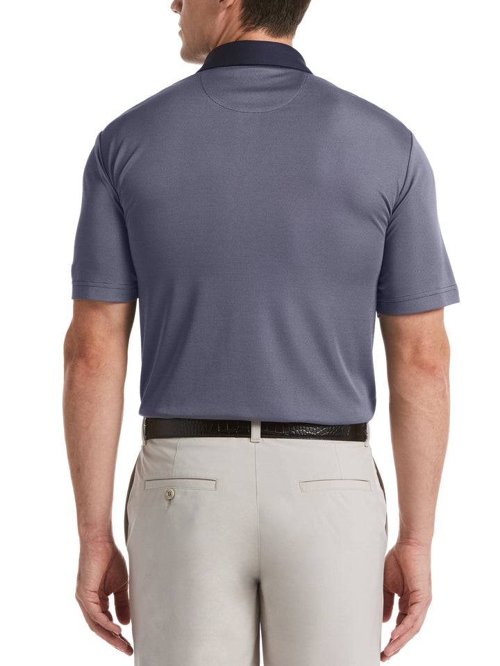 Men's Yarn Dyed Birdseye Color Block Polo