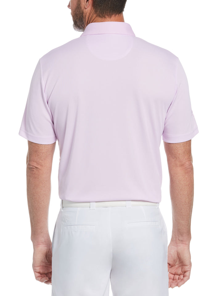 Men's Yarn Dyed Birdseye Color Block Polo