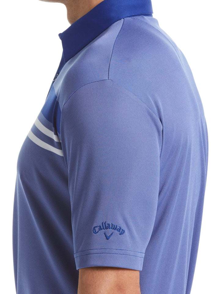Men's Yarn Dyed Birdseye Color Block Polo