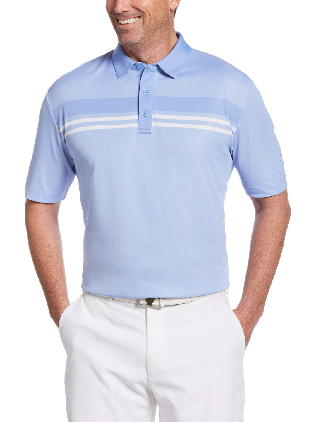 Men's Yarn Dyed Birdseye Color Block Polo