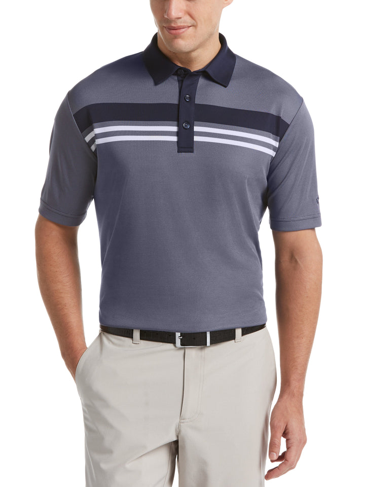 Men's Yarn Dyed Birdseye Color Block Polo