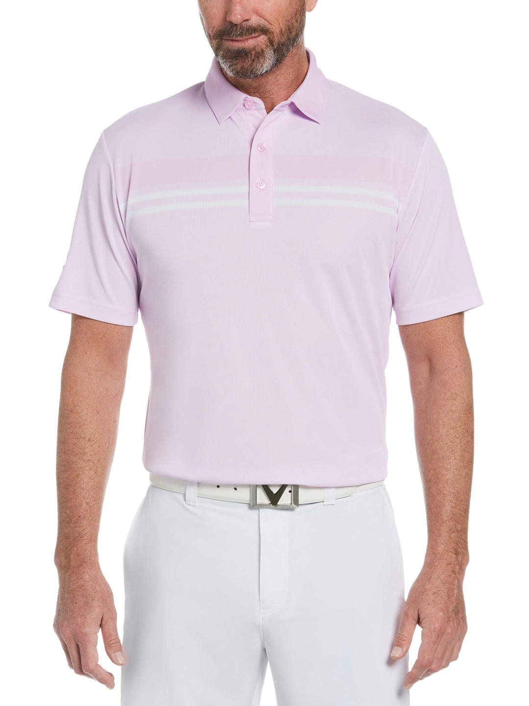 Men's Yarn Dyed Birdseye Color Block Polo