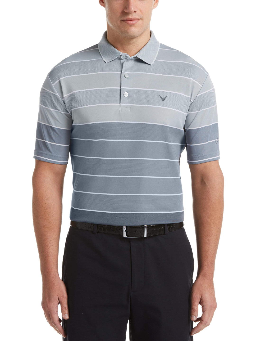 Men's Yarn Dyed Engineered Oxford Stripe Polo