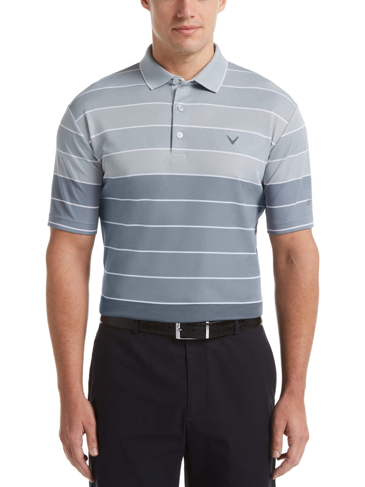 Men's Yarn Dyed Engineered Oxford Stripe Polo