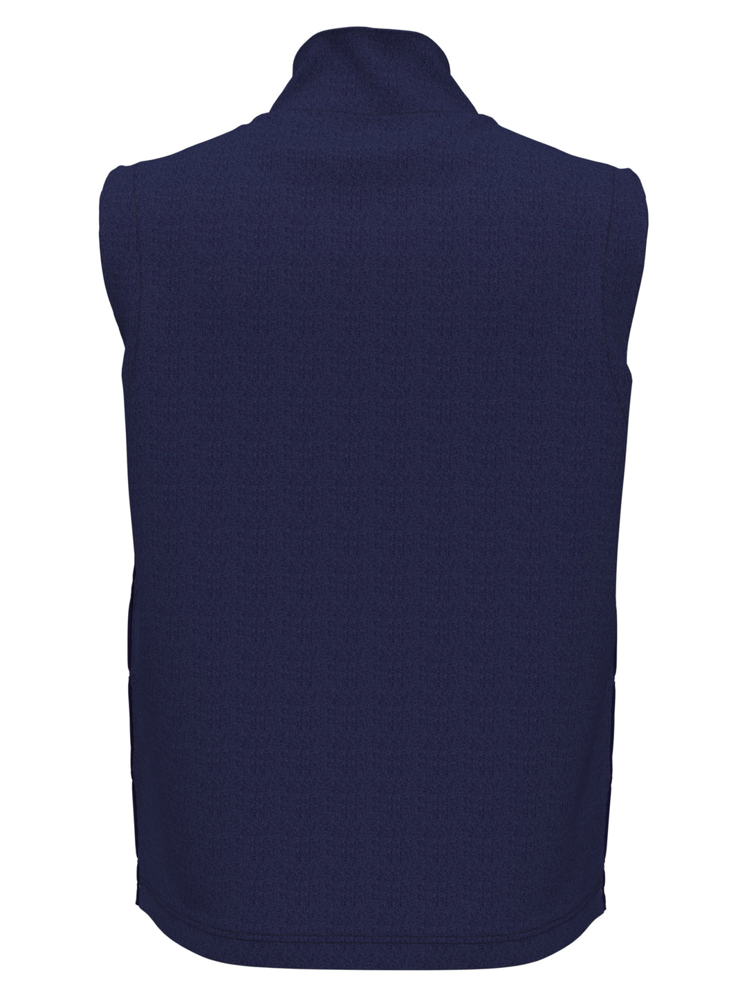 Mixed Media Full Zip Puffer Golf Vest (Peacoat Heather) 