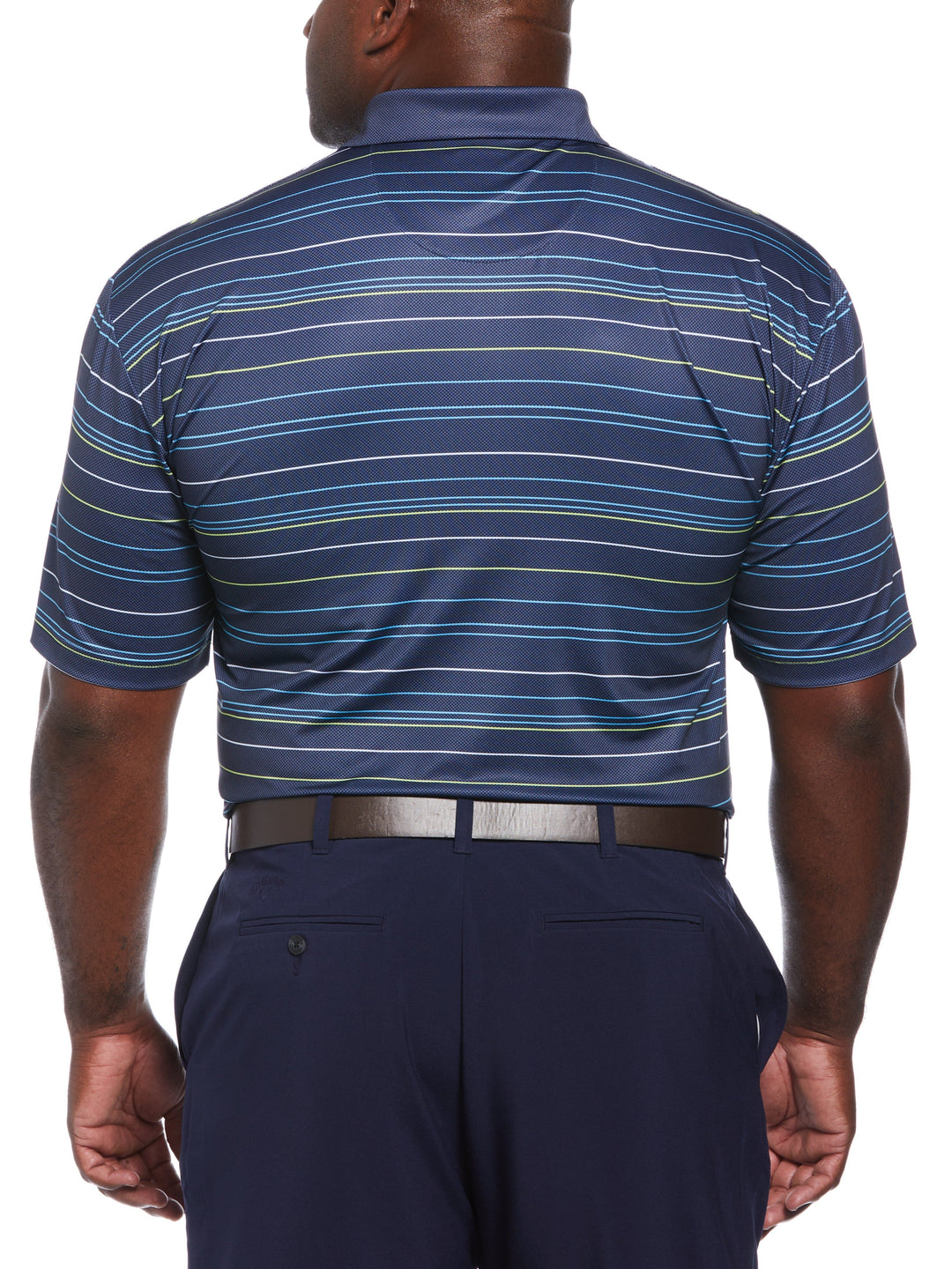 Mosaic Stripe Golf Polo (Peacoat) 