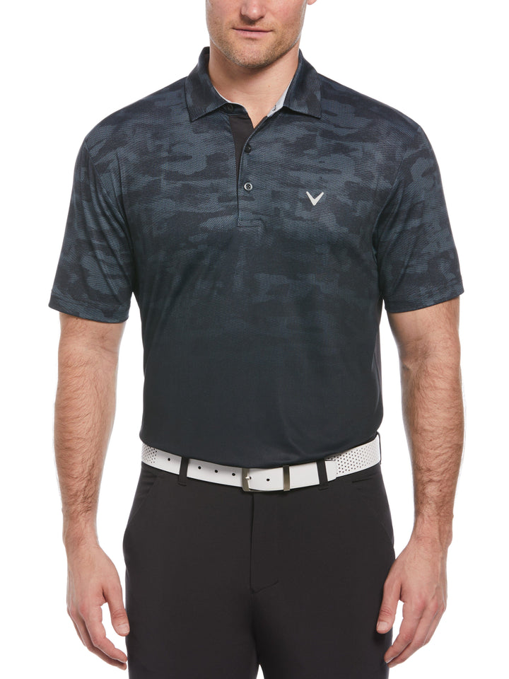 Ombre Camo Print Golf Polo (Caviar) 